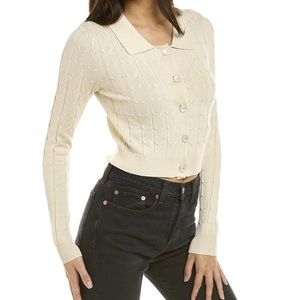 Rose Water Remi Cropped Sweater SZ M